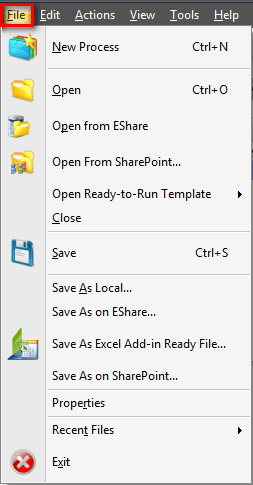 file menu