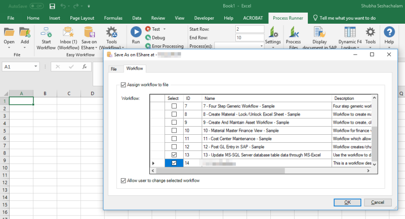 Save file on EShare