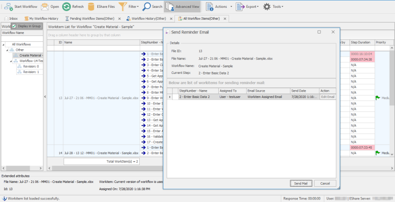 All Workflow Items(Other) tab