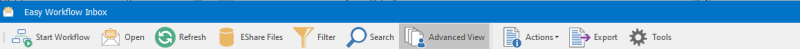 Toolbar in Inbox window
