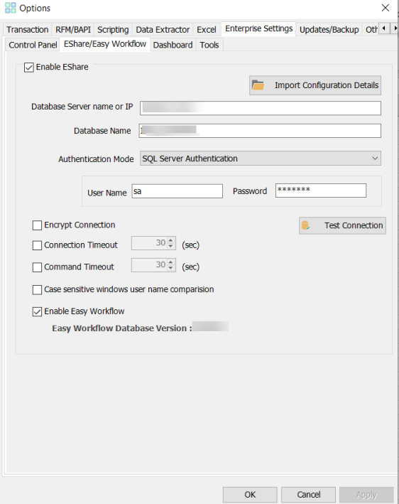 Process Runner tab