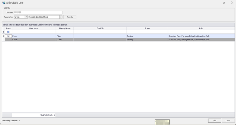 Add Multiple User