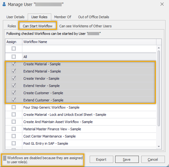 Can Start Workflow tab