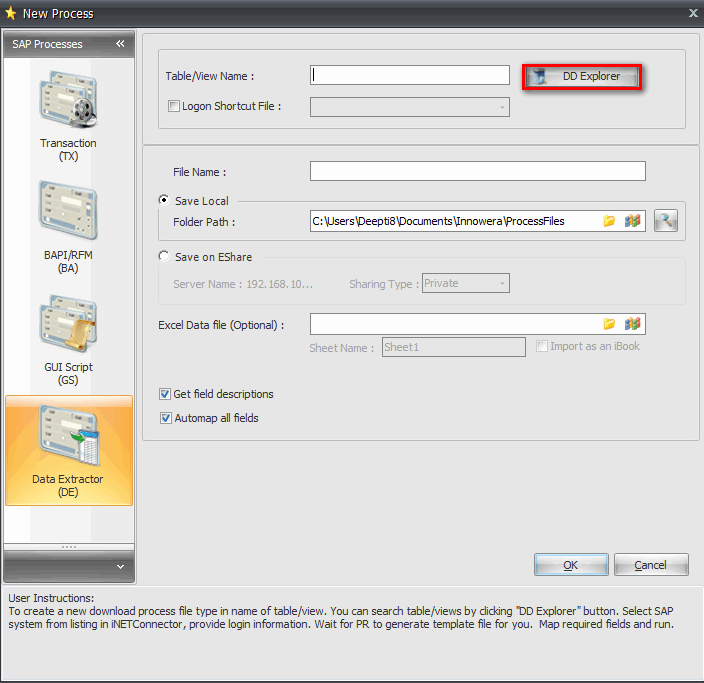 data extractor -new process1