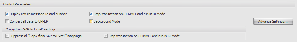 trans - control parameter