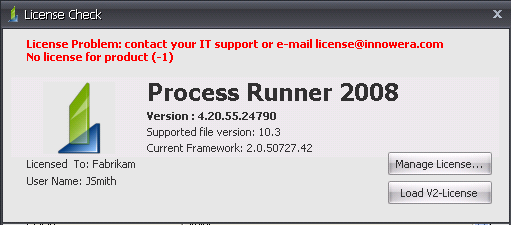 no license for product(-1)