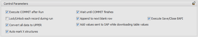 bapi - control parameter