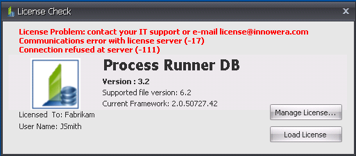 comm error (-17)