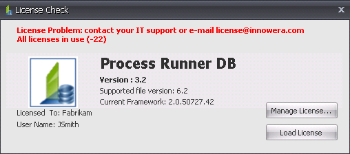 all license in use(-22)