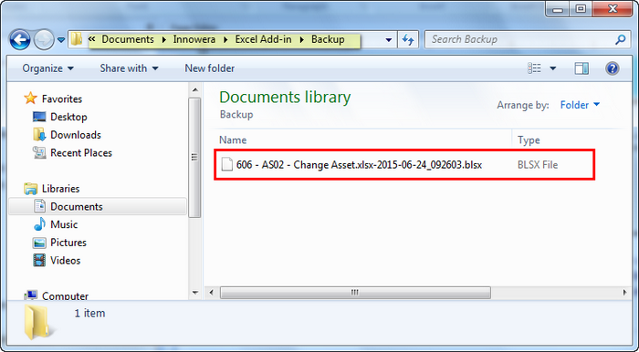backup file